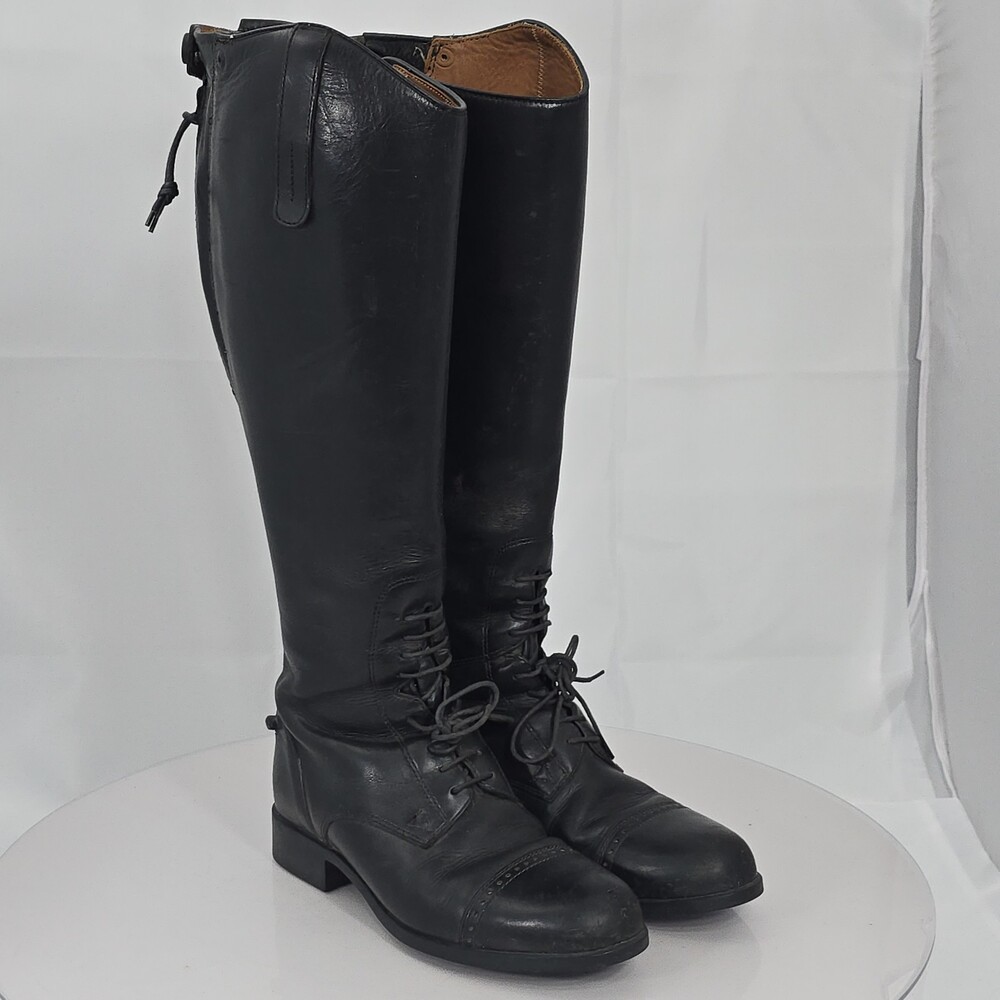 ARIAT CHALLENGE FIELD RIDING BOOTS 55201 Wom 6 Short R EQUESTRIAN BLACK FULL ZIP